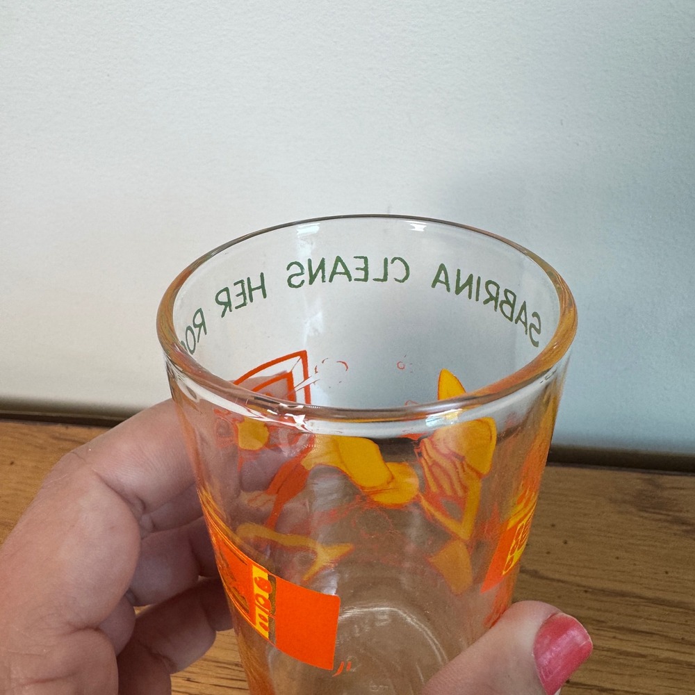 Vintage 1971 Sabrina the Teenage Witch Archie Comics Juice Glass Orange - Picture 6 of 9
